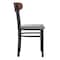 Flash Furniture Gray Vinyl Seat Dining Chair with Walnut Wood Back XU-DG6V5GYV-WAL-GG - alternate 7